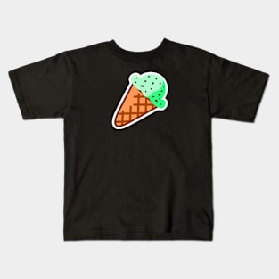 Mint Chocolate Chip Flavor Dessert Ice Cream Kids T-Shirt